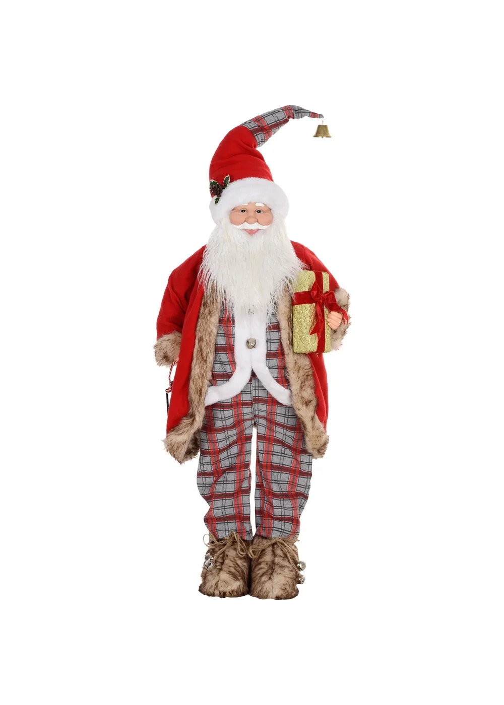 HOMCOM Red Animated Life Size Santa Claus with Sound Activated - One Size Image 1