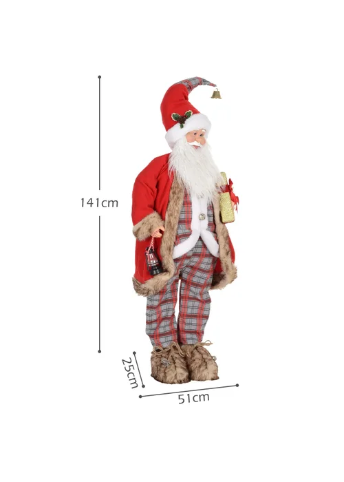 HOMCOM Red Animated Life Size Santa Claus with Sound Activated - One Size Image 3