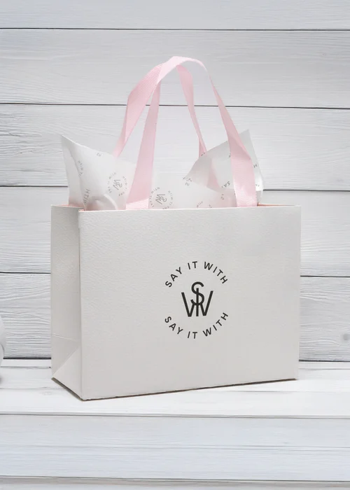 Say It With White Gift Bag - One Size Image 3