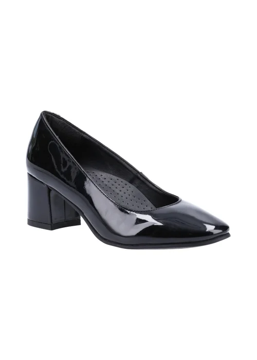Hush Puppies Black Anna Patent Court Shoes - 8 Image 2