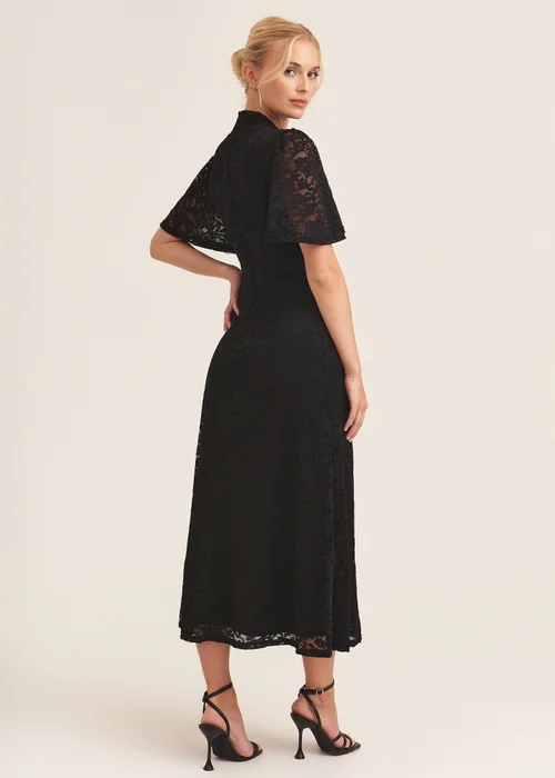 Gini London Black Angle Sleeve Midaxi Dress - Size 8 Image 2