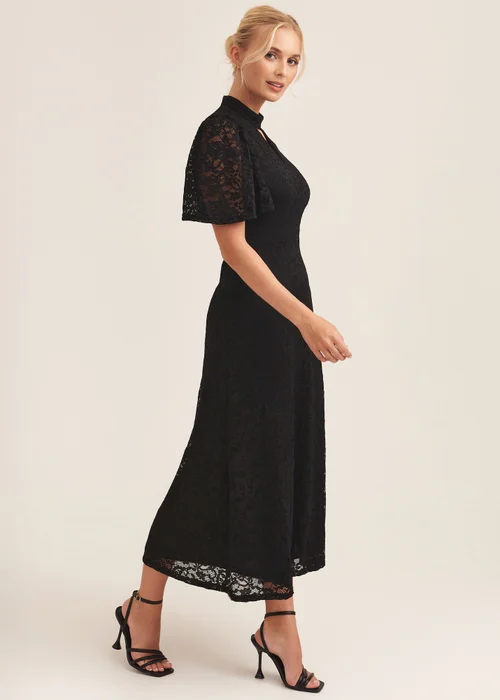 Gini London Black Angle Sleeve Midaxi Dress - Size 8 Image 4