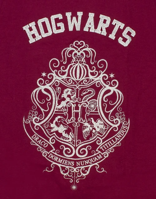 Vanilla Underground Harry Potter Girls Purple Hogwarts Crest Pyjama Set (5 - 14 Years) - 11-12 Yrs Image 3