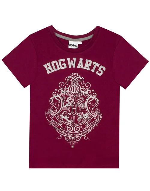 Vanilla Underground Harry Potter Girls Purple Hogwarts Crest Pyjama Set (5 - 14 Years) - 11-12 Yrs Image 2