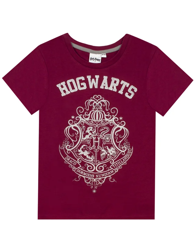 Vanilla Underground Harry Potter Girls Purple Hogwarts Crest Pyjama Set (5 - 14 Years)
