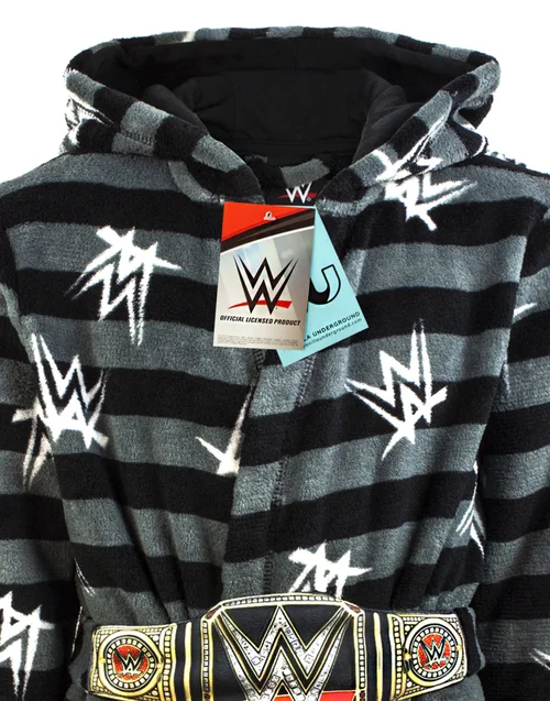 Vanilla Underground WWE Boys Grey Championship Belt Bathrobe (5 - 14 Years) - 098 Image 4