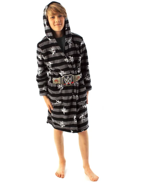 Vanilla Underground WWE Boys Grey Championship Belt Bathrobe (5 - 14 Years) - 098 Image 1