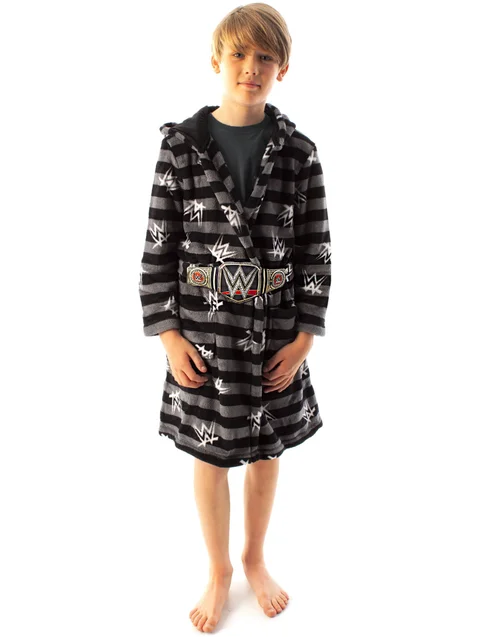 Vanilla Underground WWE Boys Grey Championship Belt Bathrobe (5 - 14 Years) - 098 Image 2