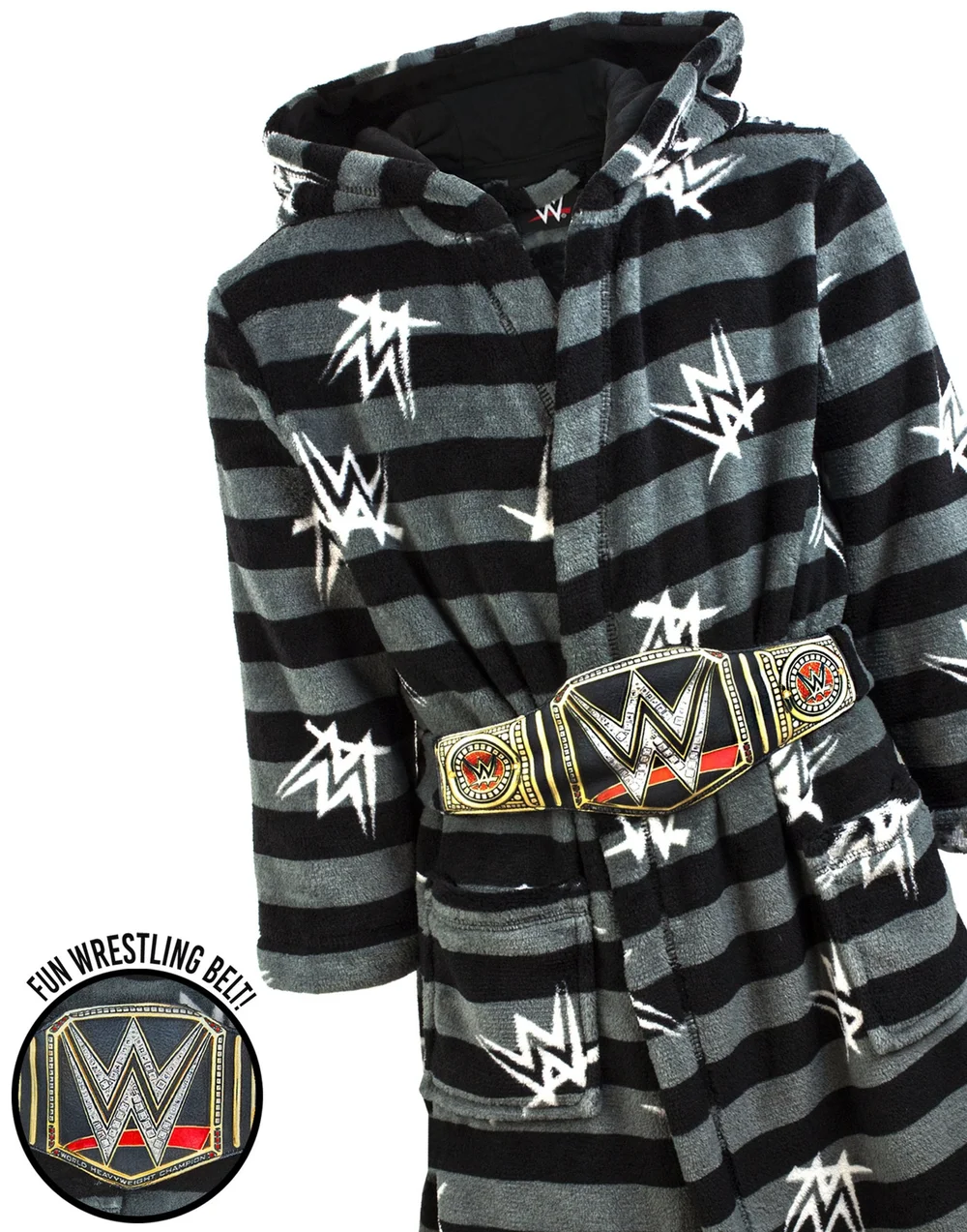 Vanilla Underground WWE Boys Grey Championship Belt Bathrobe (5 - 14 Years) - 098 Image 5