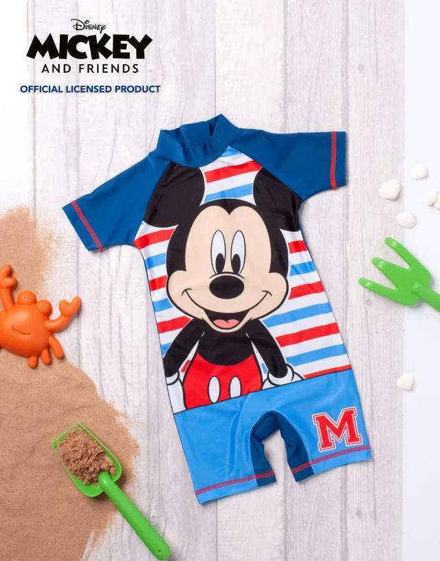 Disney Boys Blue Mickey Mouse Surf Suit (12mths-6yrs)