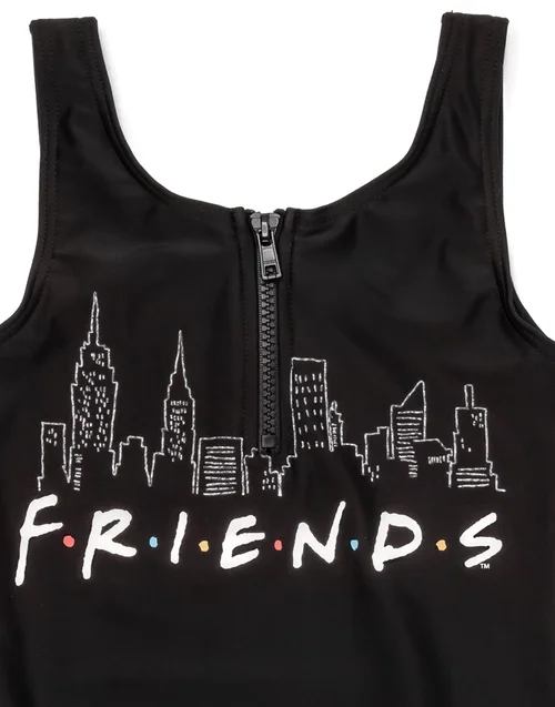 Vanilla Underground Friends Girls Black Swimming Costume (7-15yrs) - Age 11-12 Years Image 3
