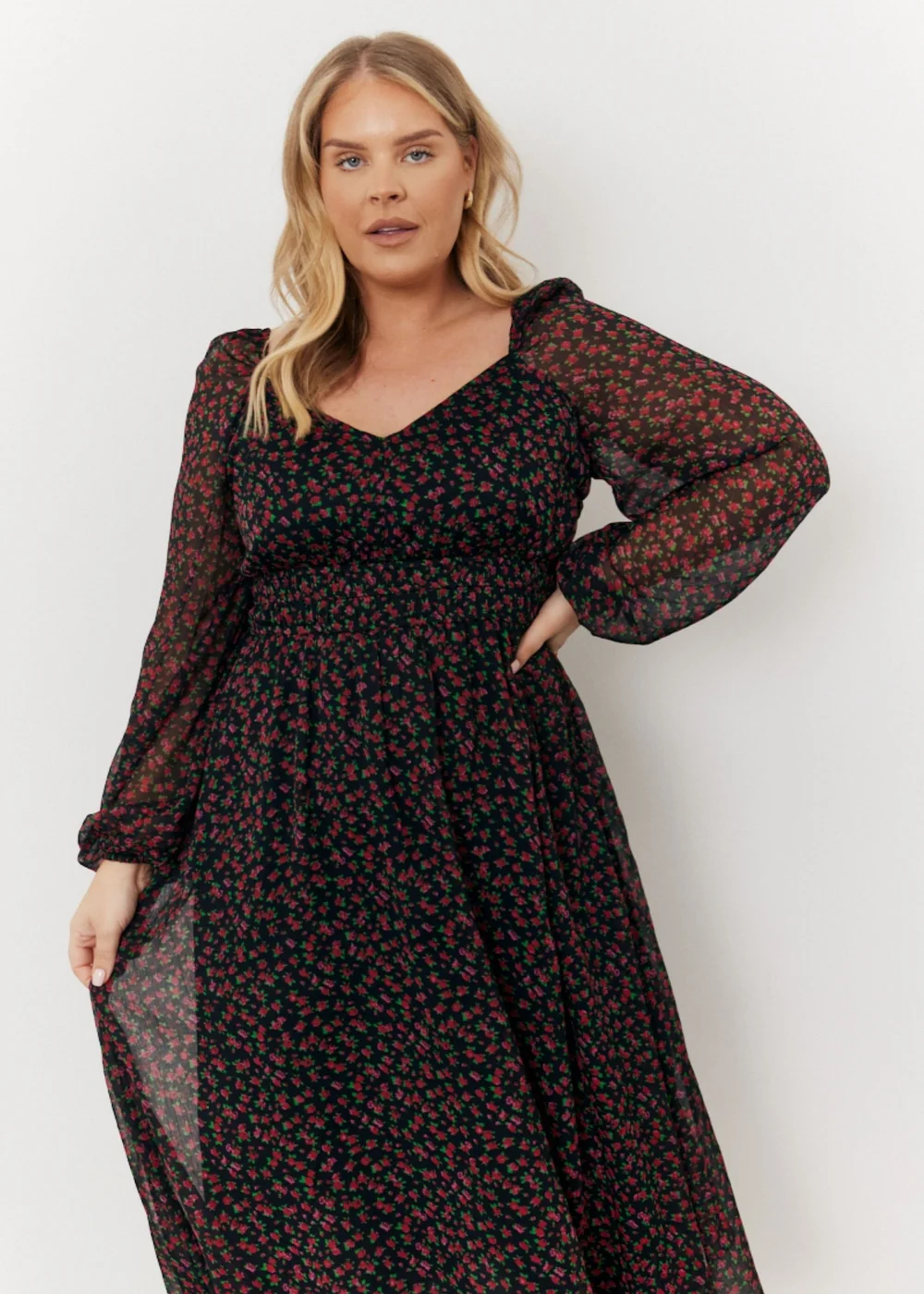 In The Style Beige Animal Print Midi Dress - Size 8 Image 6