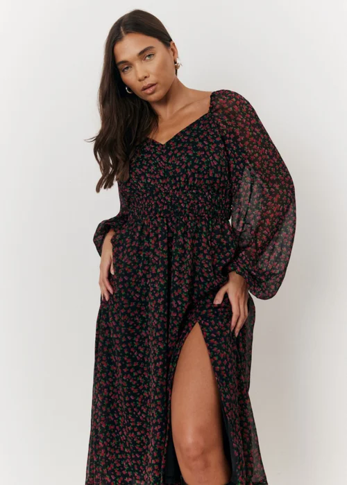 In The Style Beige Animal Print Midi Dress - Size 8 Image 4