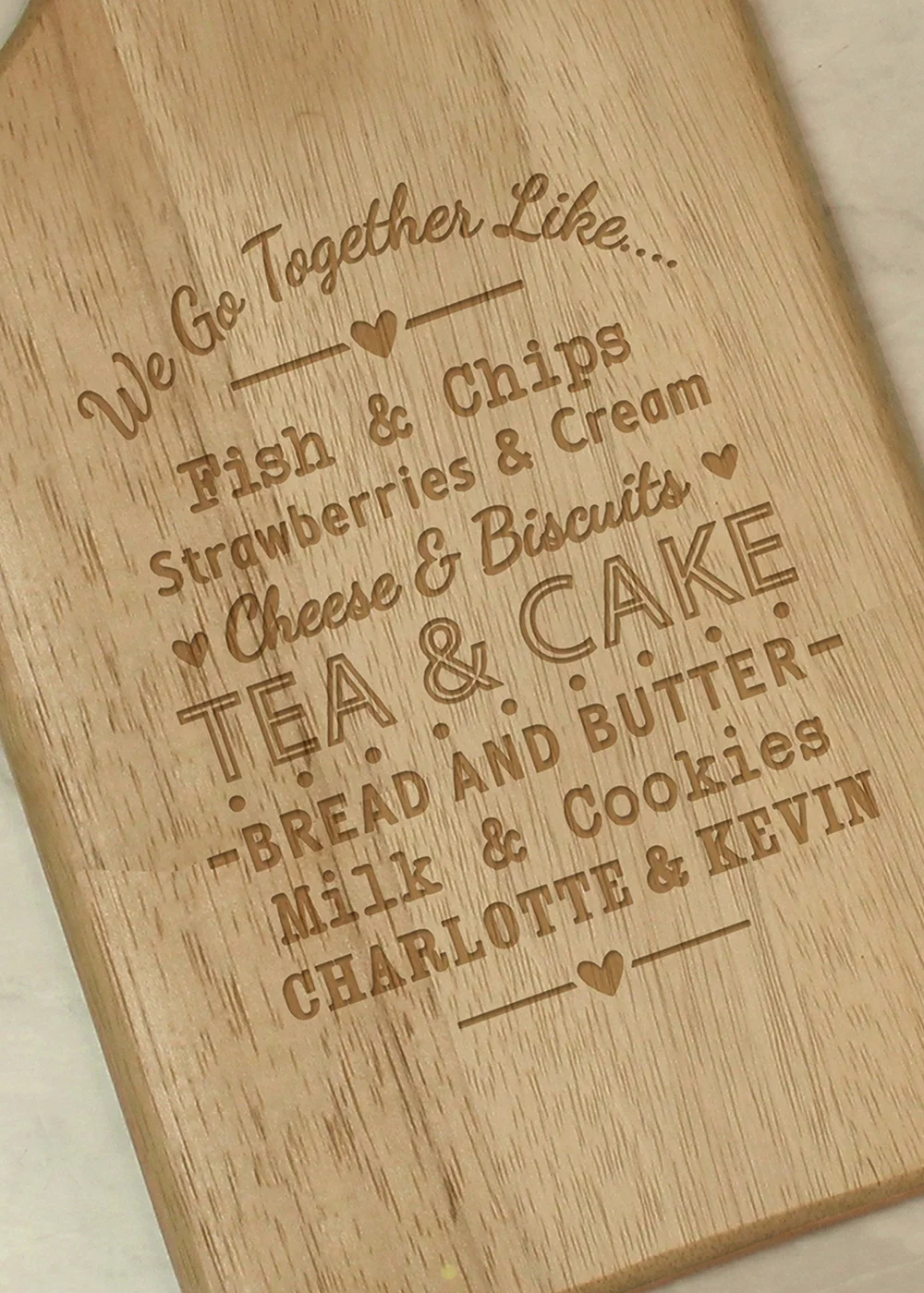 Personalised Memento Company We Go Together Brown Wooden Paddle Board - One Size Image 3