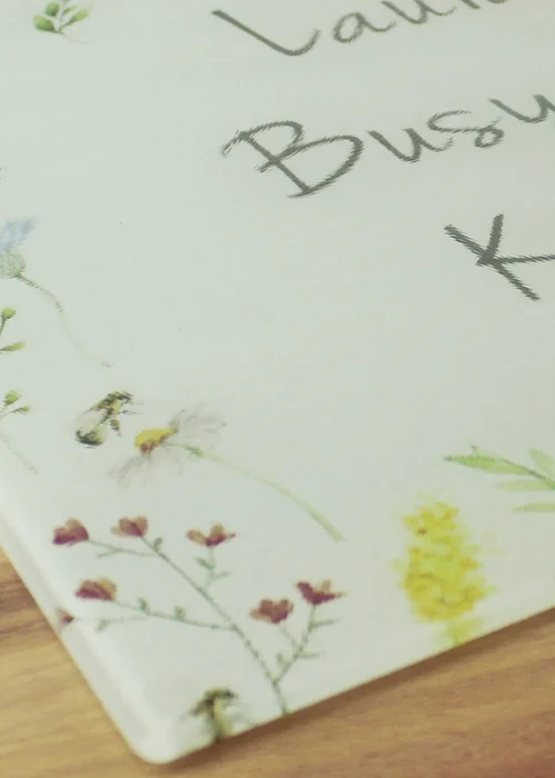 Personalised Memento Company Busy Bee Glass Chopping Board/Worktop Saver - One Size Image 3