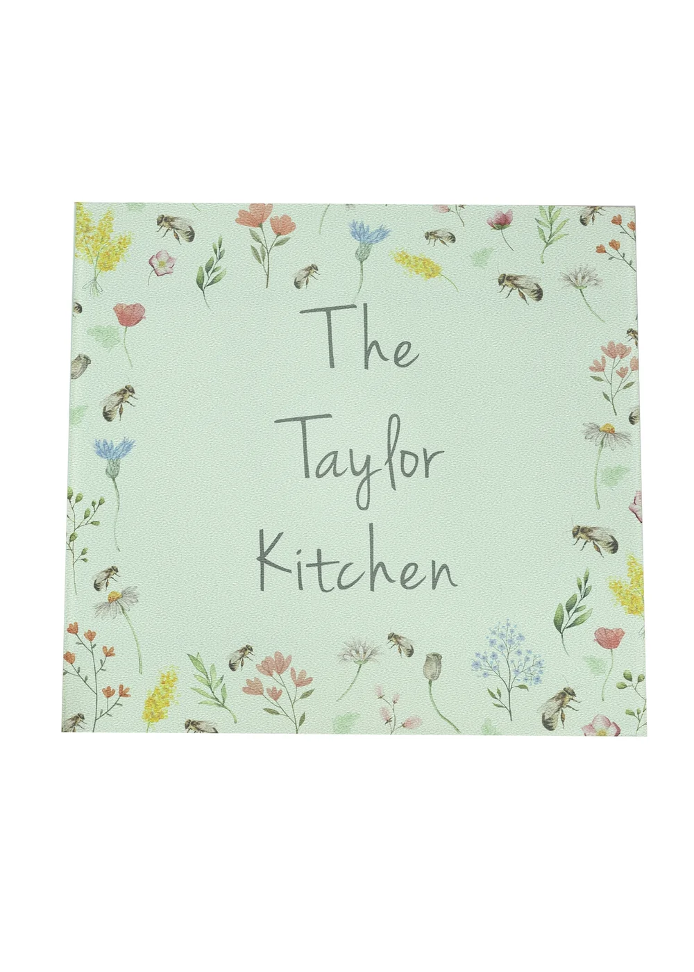 Personalised Memento Company Busy Bee Glass Chopping Board/Worktop Saver - One Size Image 2