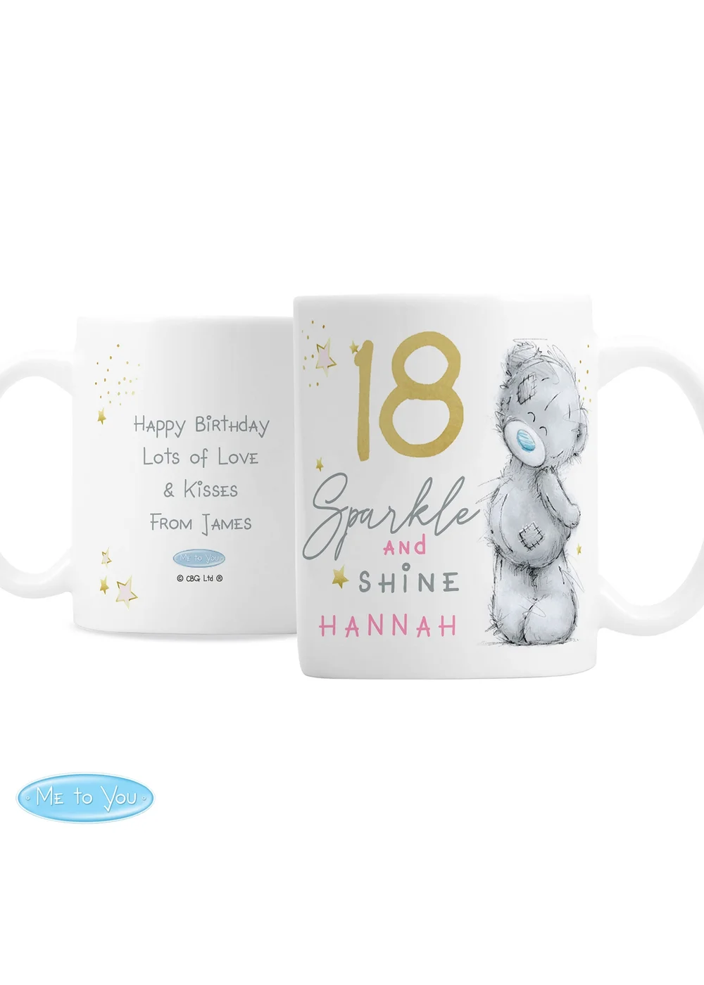 Personalised Memento Company Sparkle & Shine Birthday White Mug - One Size Image 1