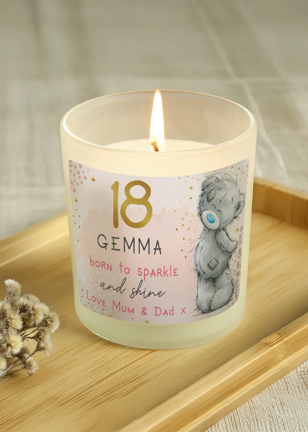 Personalised Memento Company Sparkle & Shine Birthday Scented Jar Candle - One Size Image 2