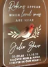 Personalised Memento Company Robins Appear Brown Wooden Based LED Light - One Size Image 2