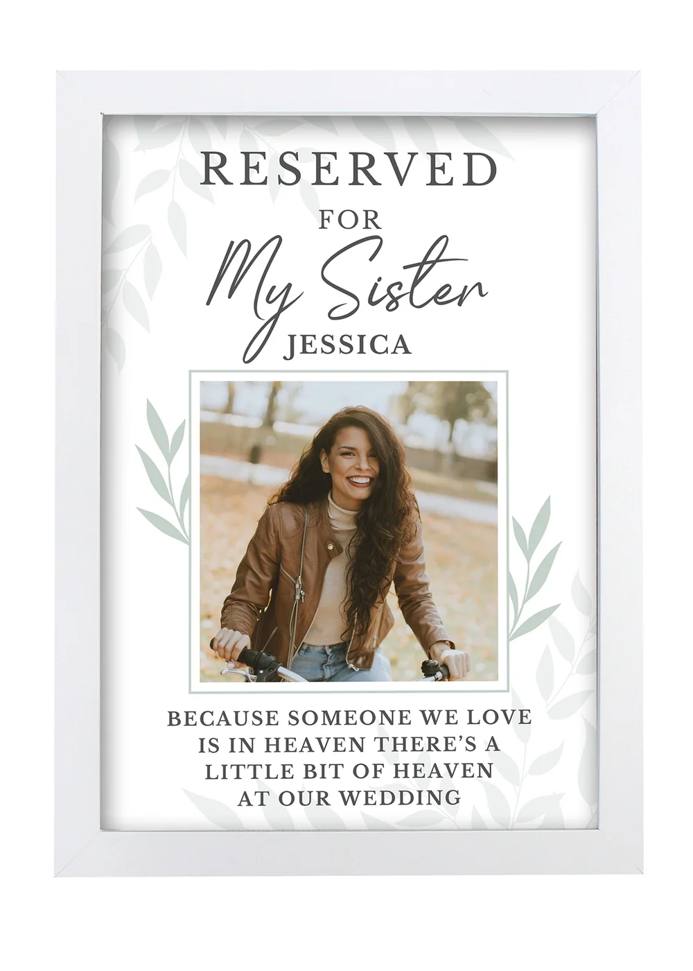 Personalised Memento Company Reserved For Memorial A3 White Framed Print - One Size Image 2