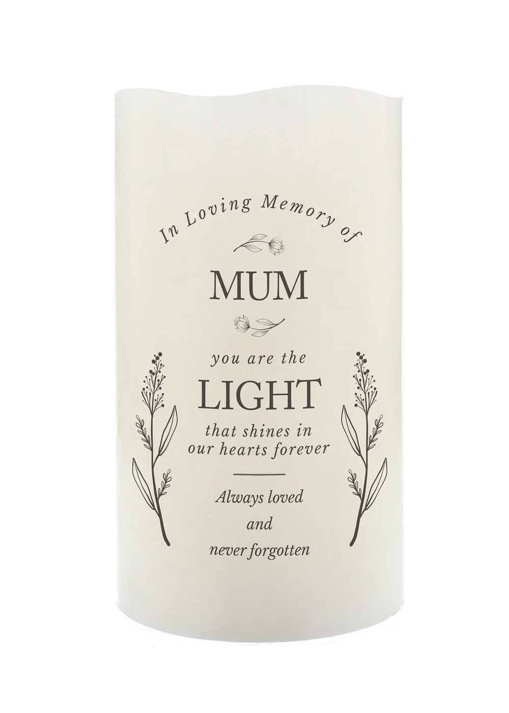 Personalised Memento Company In Loving Memory Cream LED Candle - One Size Image 2