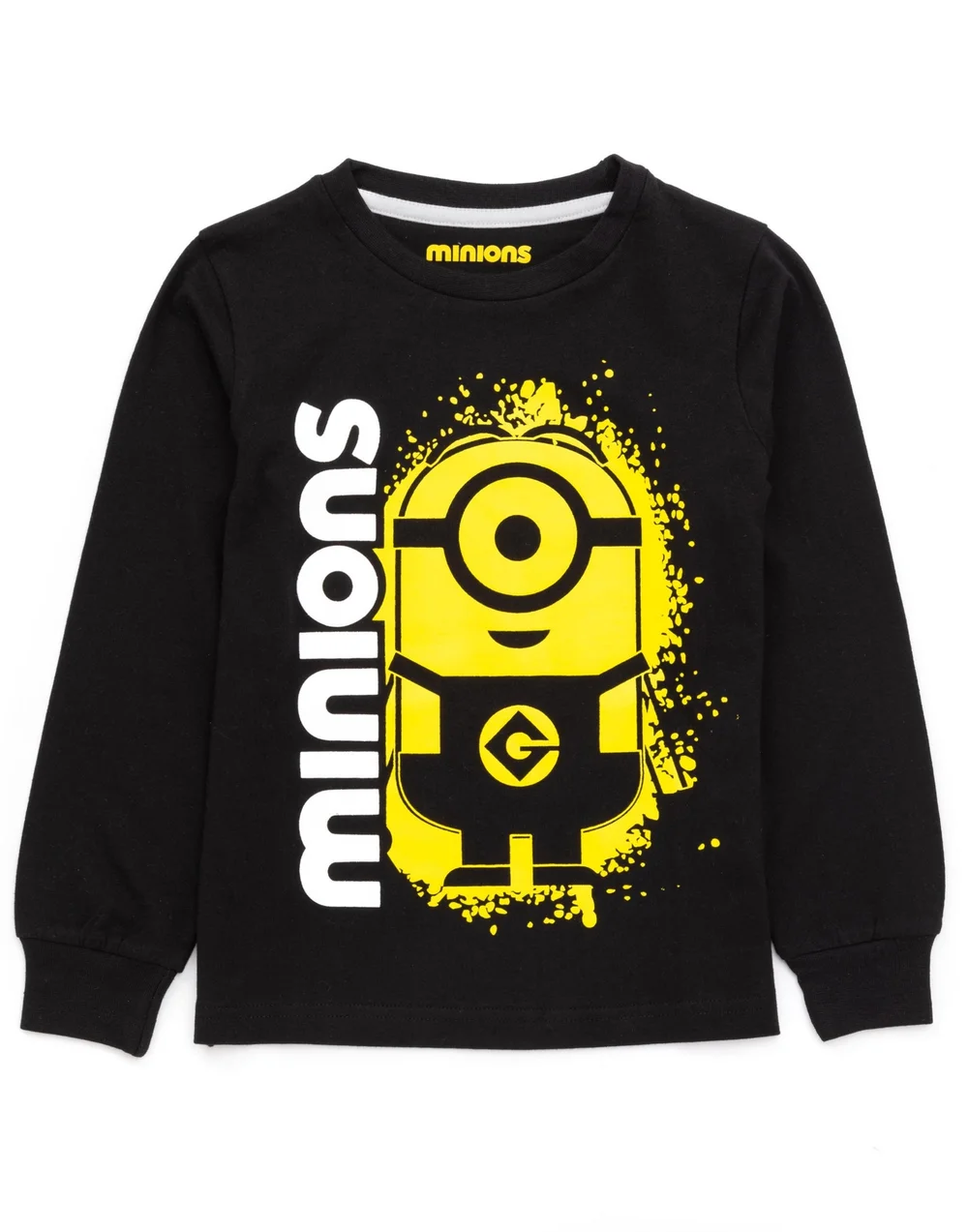 Vanilla Underground Minions Boys Black Pyjama Set (3-12 Years) - Age 3-4 Years Image 2