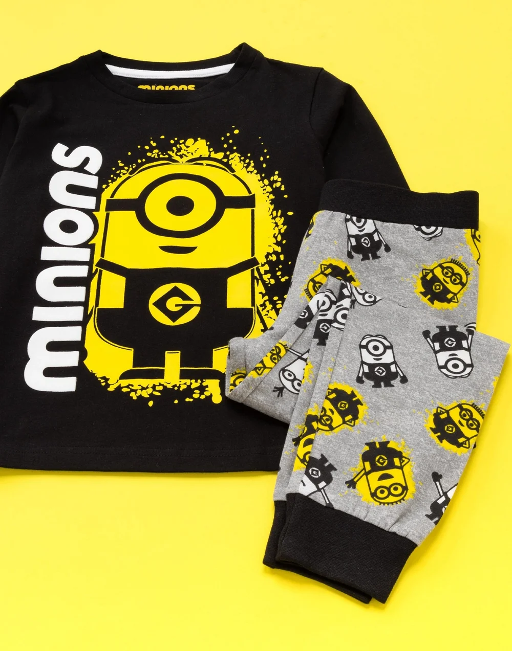 Vanilla Underground Minions Boys Black Pyjama Set (3-12 Years) - Age 3-4 Years Image 4