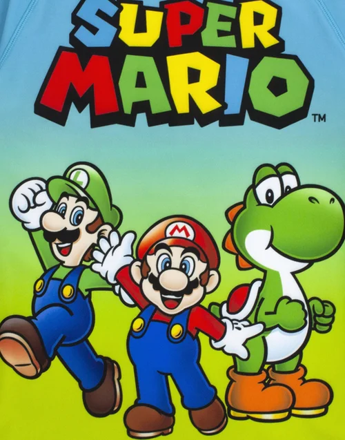 Nintendo Boys Blue Mario & Luigi 2 Piece Swim Set (3-12yrs) - Age 5-6 Years Image 4