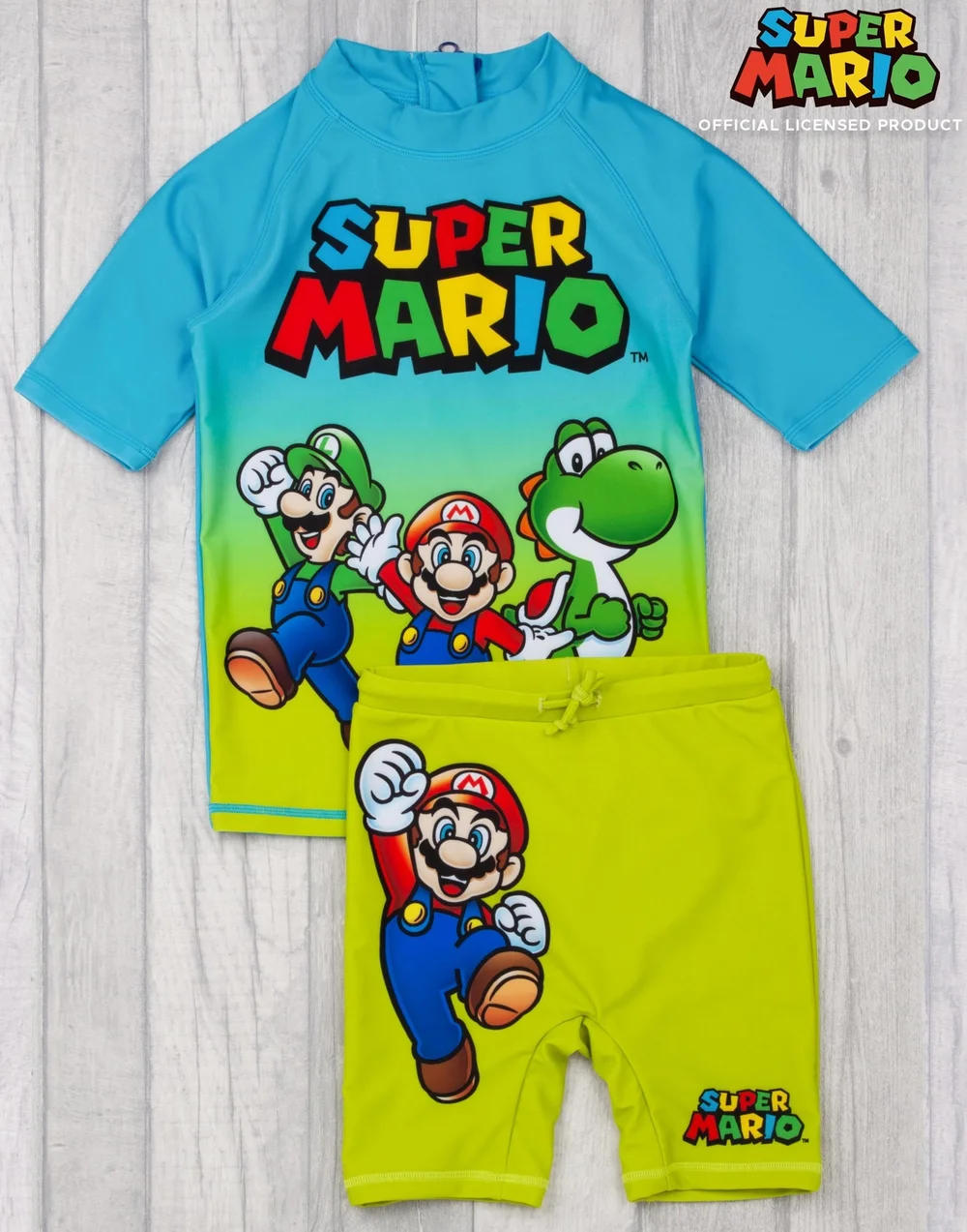 Nintendo Boys Blue Mario & Luigi 2 Piece Swim Set (3-12yrs) - Age 5-6 Years Image 5