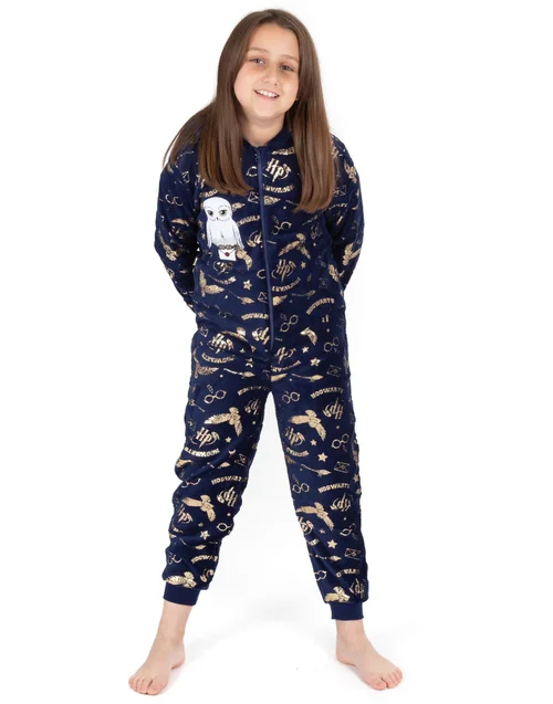 Vanilla Underground Harry Potter Girls Blue Hedwig Applique Onesie (5-15 Years) - 14-15 yrs Image 1