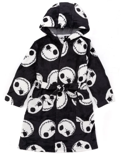 Disney The Nightmare Before Christmas Kids Black Bathrobe (2-14 Years) - 096 Image 2