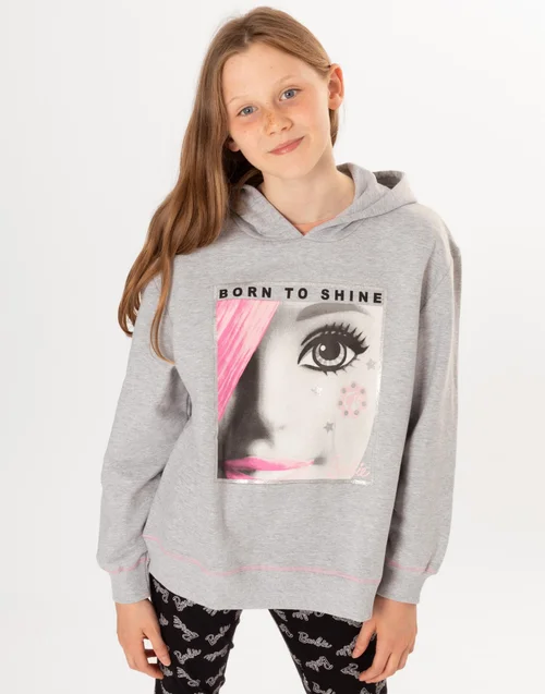 Vanilla Underground Barbie Girls Grey Hoodie and Legging Set (3-12 Years) - 3-4 Yrs Image 5