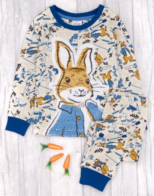 Vanilla Underground Peter Rabbit Kids Blue Long Sleeve Long Leg Pyjamas (12 Months - 5 Years) - 12 - 18 months Image 4