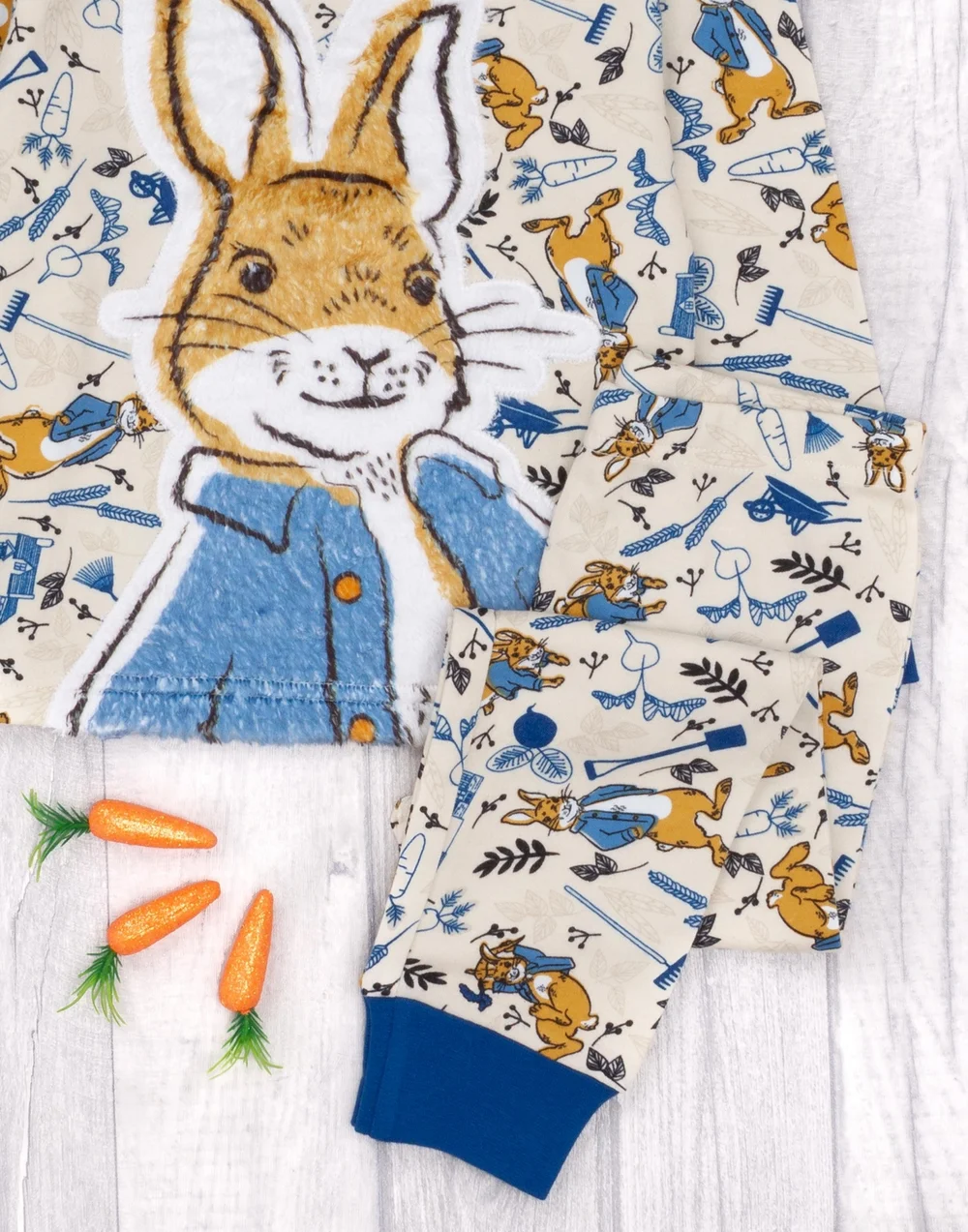 Vanilla Underground Peter Rabbit Kids Blue Long Sleeve Long Leg Pyjamas (12 Months - 5 Years) - 12 - 18 months Image 3