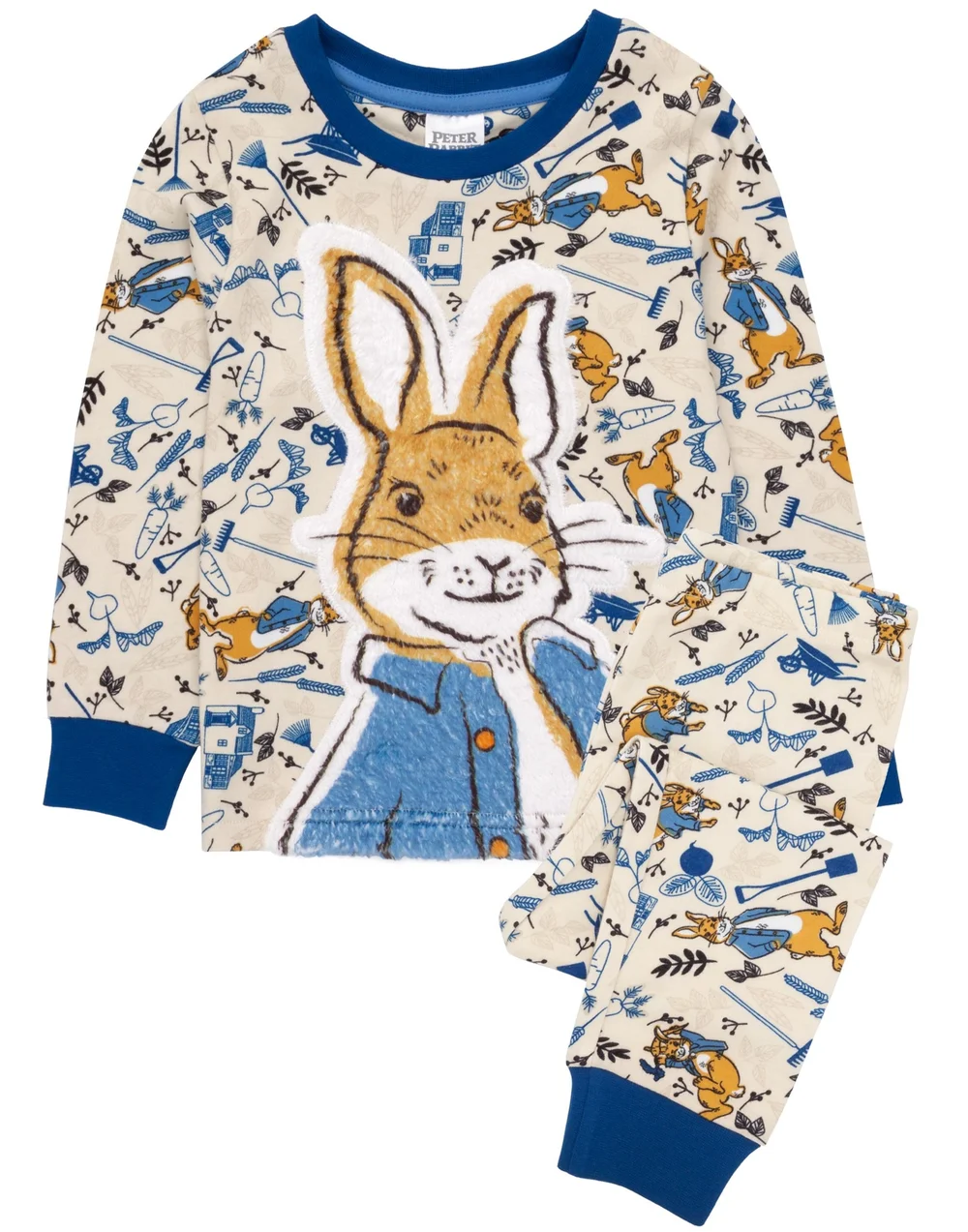 Vanilla Underground Peter Rabbit Kids Blue Long Sleeve Long Leg Pyjamas (12 Months - 5 Years) - 12 - 18 months Image 1