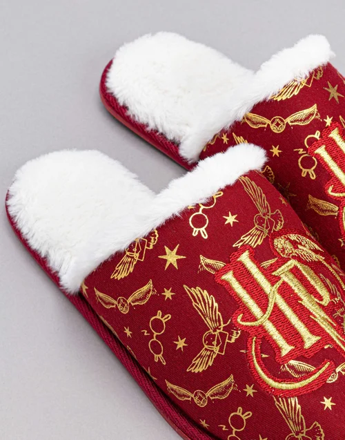 Vanilla Underground Harry Potter Girls Red Logo Mule Slippers (12 Younger - 5 Older) - 1 Infants Image 5