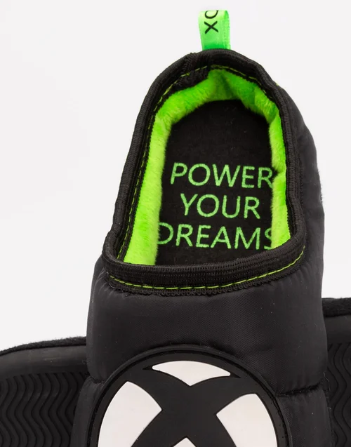 Vanilla Underground Xbox Boys Black Logo Mule Slippers (13 Younger - 5 Older) - 1 Infants Image 5