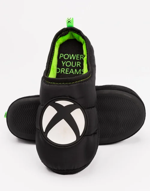 Vanilla Underground Xbox Boys Black Logo Mule Slippers (13 Younger - 5 Older) - 1 Infants Image 2
