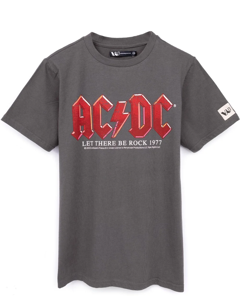 AC/DC Boys Grey Band Distressed Logo T-Shirt (3-12 Years) - 3-4 Yrs Image 1