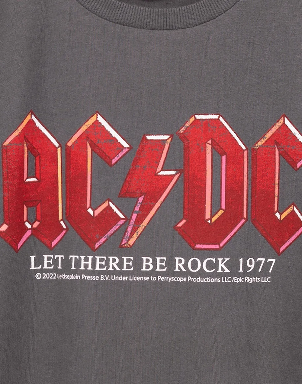 AC/DC Boys Grey Band Distressed Logo T-Shirt (3-12 Years) - 3-4 Yrs Image 4