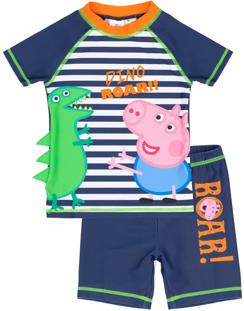 Vanilla Underground Peppa Pig Boys Blue 2 Piece Swim Set (12 Months-6 Years) - 12 - 18 months Image 1