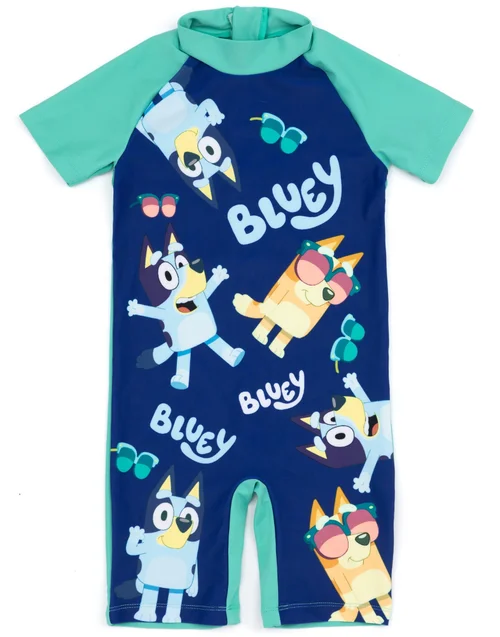 Vanilla Underground Bluey Kids Teal Surf Suit (18mths-7yrs) - Age 3-4 Years Image 1