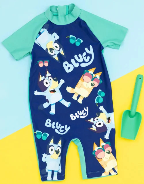 Vanilla Underground Bluey Kids Teal Surf Suit (18mths-7yrs) - Age 3-4 Years Image 2