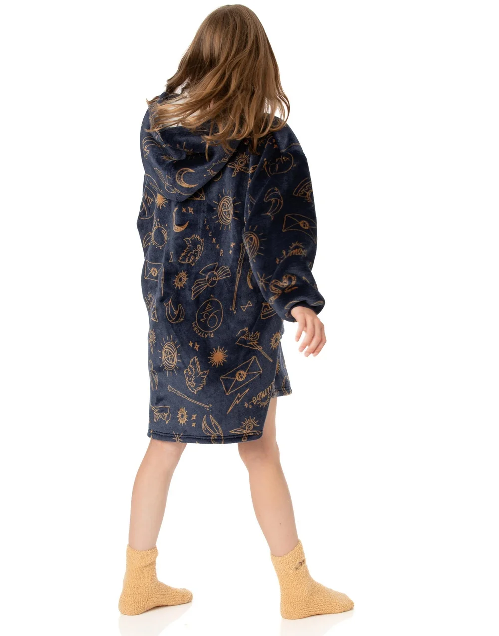 Harry Potter Unisex Kids Blue Hedwig Blanket Hoodie - One Size Image 5
