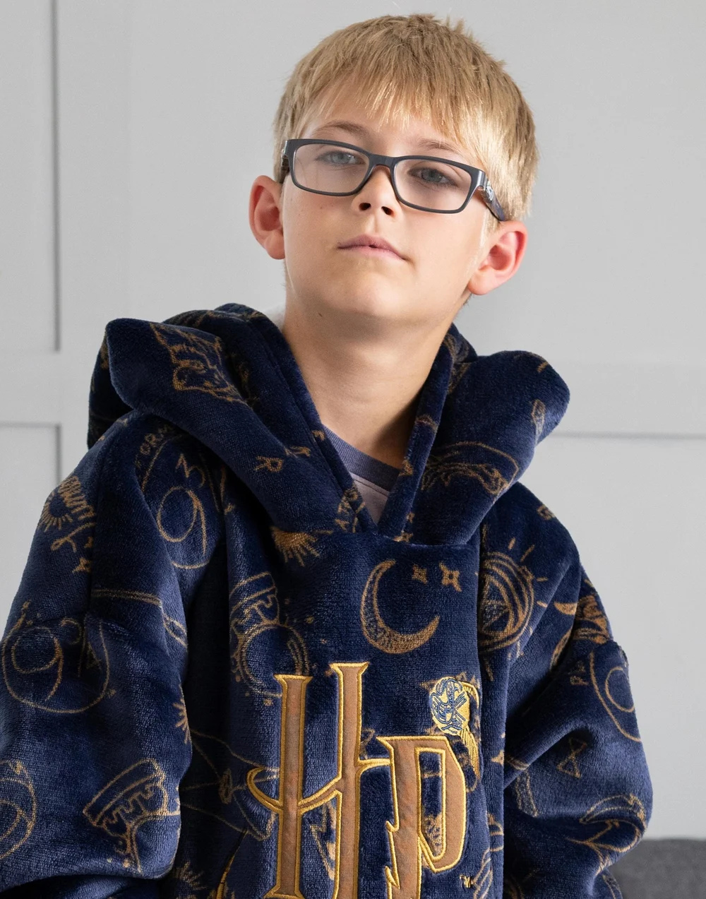 Harry Potter Unisex Kids Blue Hedwig Blanket Hoodie - One Size Image 4