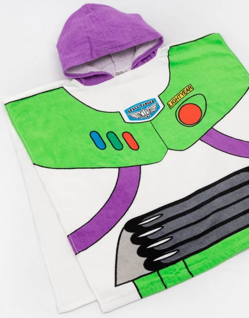 Vanilla Underground Disney Boys Multicoloured Buzz Lightyear Poncho Towel - One Size Image 3