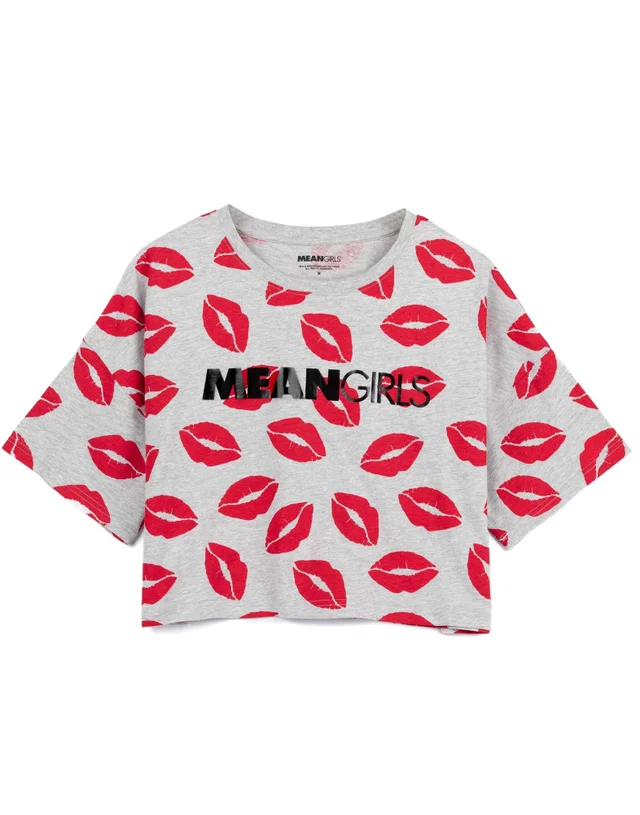 Vanilla Underground Mean Girls Grey Logo With Kiss Pyjama Set