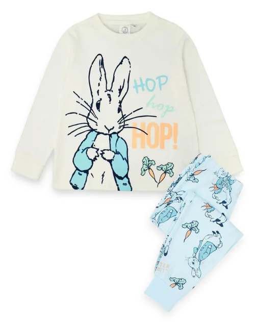 Vanilla Underground Peter Rabbit Kids Blue Print Pyjamas (12 Months - 4 Years) - 12 - 18 months Image 1