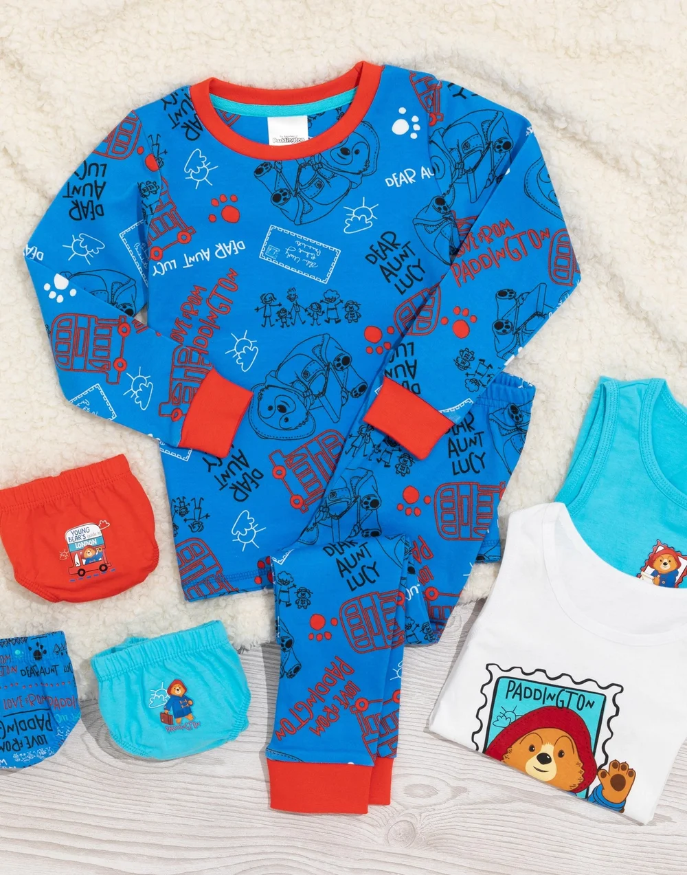 Vanilla Underground Paddington Bear Kids Multicoloured Paddington Pyjama Set (18 Months - 6 Years) - 18 - 24 Months Image 2