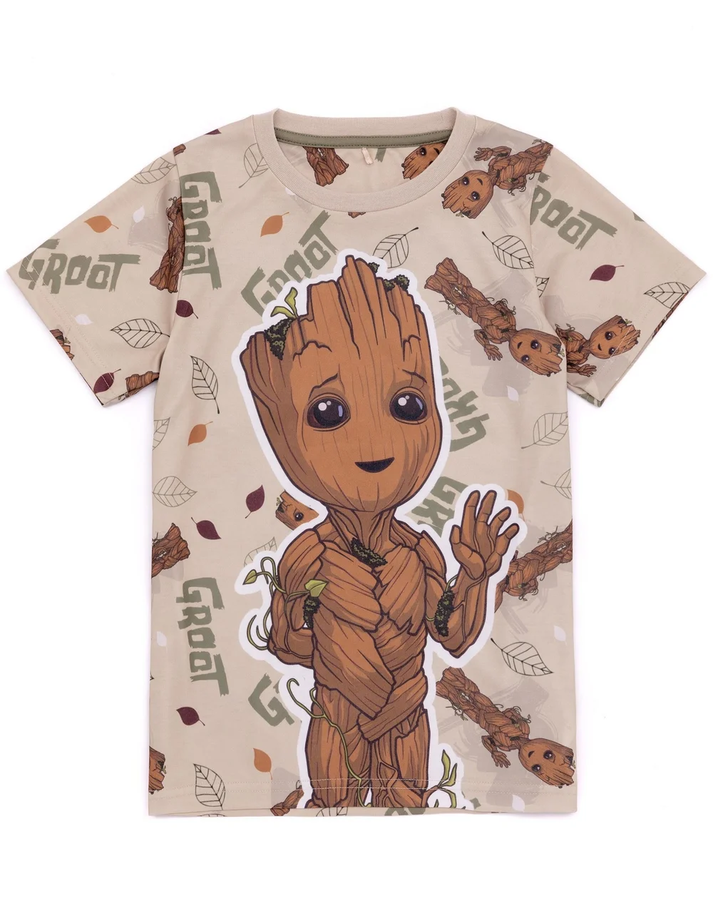 Vanilla Underground Marvel Unisex Kids Brown Short Sleeve Long Leg Pyjama Set (2 - 10 Years) - Age 6-7 Years Image 4